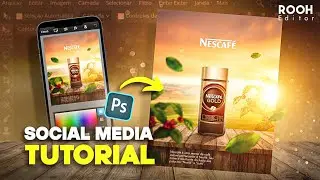 Criando Design Social Media no PS TOUCH - Manipulação de imagem Nescafé