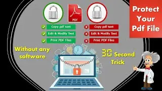 Lock PDF File without Software || How to Protect PDF Document || Set Password on PDF