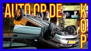 Upside down car - VOLUNTEERS DUTCH FIREFIGHTERS -