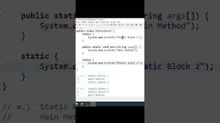 Guess the output. Java static block 
