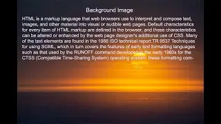 Simple Background Image in html page Using HTML & CSS