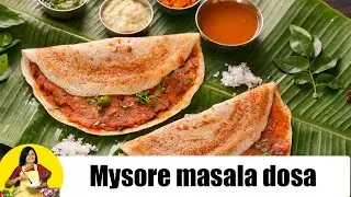 Mysore masala dosa | Mumbai style roadside Mysore masala dosa | Mysore Dosa | by Tarla Dalal