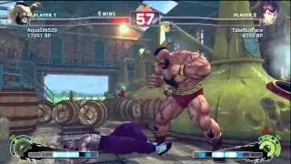 AquaSilk [Zangief] vs TakeBusFace [Fei] SSF4 Endless Battle Matches - Xbox Live - TRUE-HD