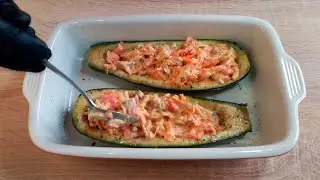 Отличный УЖИН или фаршированные курицей ЛОДОЧКИ ИЗ КАБАЧКОВ