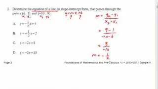 Question 3 Sample Exam A 2010-11