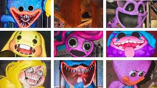 Poppy Playtime Chapter 1,2,3 - All BOSSES SECRETS COMPARISON from Every Game