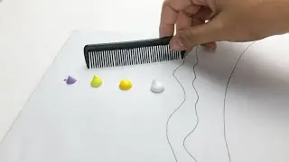 Wildflower Meadow /  Painting idea Using Comb / Easy Acrylic Painting / Step by Step