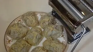 Manti, noodles and noodle maker.