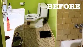 BEFORE & AFTER: Outdated 90's Bathroom Makeover!  - Thrift Diving