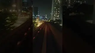 Malaysia LRT Train Night Travel