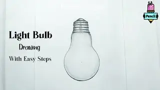 How To Draw A Light Bulb For Beginners | Light Bulb Drawing Tutorial | Pencil Crayon