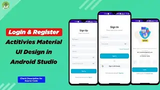 How to create Login and Register screen with OTP Verification in Android Studio | Material UI Design
