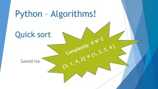 PYTHON ALGO - QUICK SORT | خواريزمات بايثونيّة - ترتيب القوائم بالتفريق