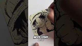 One Piece Mange Drawing on sticky note. #Luffy #onepiece #anime #art #drawing