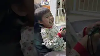 Toddler Kid Can’t Stop Laughing #nintendo #nintendoswitch #kirby #kirbyallstars #couchcoop