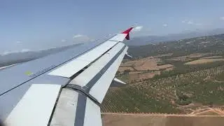 Landing At Palma de Mallorca Airport | Window Seat 18F | Austrian Airlines | 4K | 26 June 2022