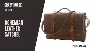 No. 4316 - Bohemian Leather Satchel in Crazy Horse