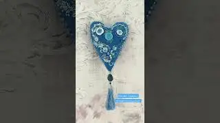 Подвес Сердечко с вышивкой 