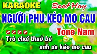Karaoke Người Phu Kéo Mo Cau Tone Nam Nhạc Sống | Hoài Phong Organ