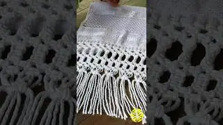Tutorial 👆 Barrado de Toalha de Macramê! #macrame #tutorialmacrame #artesanato #macrametutorial