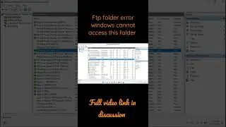 Ftp folder error windows cannot access this folder