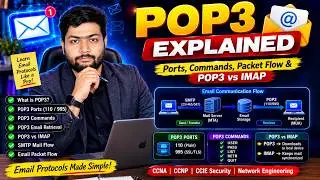 POP3 Explained  | Ports, Commands, Packet Flow & POP3 vs IMAP, Ports & Real Examples