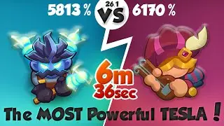 The MOST Powerful TESLA Beats BARD Easy! 6 min 36 sec | PVP Rush Royale