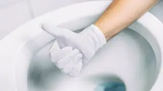 How to WHITEN Your TOILET!! (REMOVE STAINS FASTER) 3 Ingredient NATURAL CLEANING Bombs | Andrea Jean