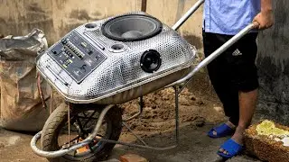 Turn Wheelbarrow into Bluetooth Speaker