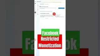 Facebook Restricted Monetization 💥 #tosiftechnicaltips #facebookmonetization #facebookcreator #short
