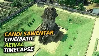Candi Sawentar Cinematic - Stock Video Footage Aerial Drone