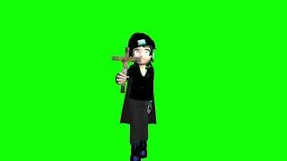 Bluejay scared holding the cross [GREEN SCREEN EFFECT]