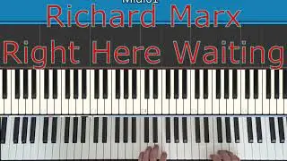 Richard Marx - Right Here Waiiting (на пианино, Synthesia)