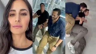 Akshay Kumar FALLS DOWN while trying to escape from Katrina Kaif | Funny Unseen Video