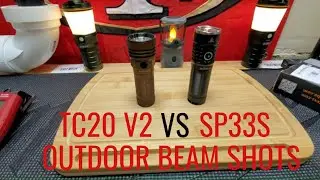SOFIRN SP33S VS THRUNITE TC20 V2 OUTDOOR BEAM SHOTS