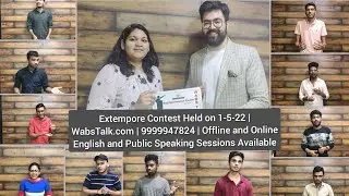 Extempore Speech Contest Seminar and Webinar Held on 1-5-22 | Awarded Best Soft Skills Classes