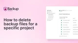 How to delete backup files for a specific project | FluentPro Backup