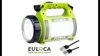 EULOCA Chargeable CREELED MultiFunction Camping Lantern Flashlight PowerBank Waterproof Searchlight