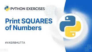 Python Exercises for Beginners #28 | for loop example: Squares of numbers 1 to 5 | Python Tutorial