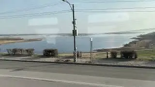 Во́лжская ГЭС имени XXII съезда КПСС, проезд на поезде по плотине