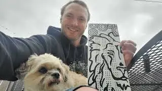 Cribbage Board Painted with Posca.