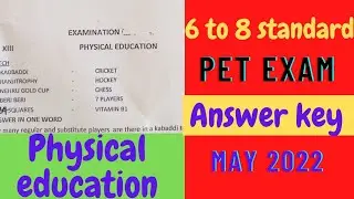 6-8 physical education ANSWER KEY | PET EXAM @GjStudies