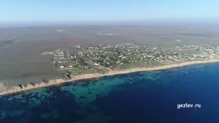 Крым, Окуневка, Черноморский район, возле Черного моря, Тарханкутская гряда, вид с квадрокоптера.