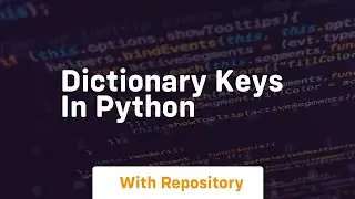 dictionary keys in python