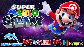 SUPER MARIO GALAXY | YUZU VS RYUJINX VS DOLPHIN | Which is the best version? 100% Playable✔️