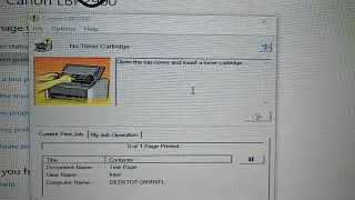 Canon LBP 2900 toner cartridge error
