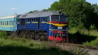 Едем на окно. М62-1651 с хозяйственным поездом на перегоне Гречаны - Малиничи
