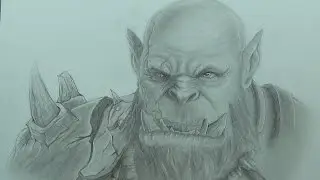 Drawing An Orc Warrior From Warcraft The Movie (Time Lapse)