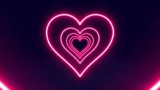 💜 PINK neon heart tunnel loop 2024 [4K Led lights] 💜