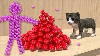 Сolorful balls - new type of simulation
